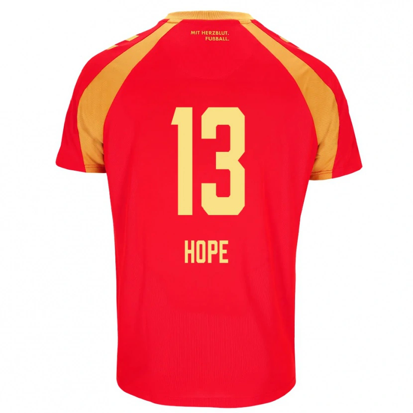 Danxen Børn Tyler Hope #13 Rød Orange Sort Udebane Spillertrøjer 2026/27 Trøje T-Shirt