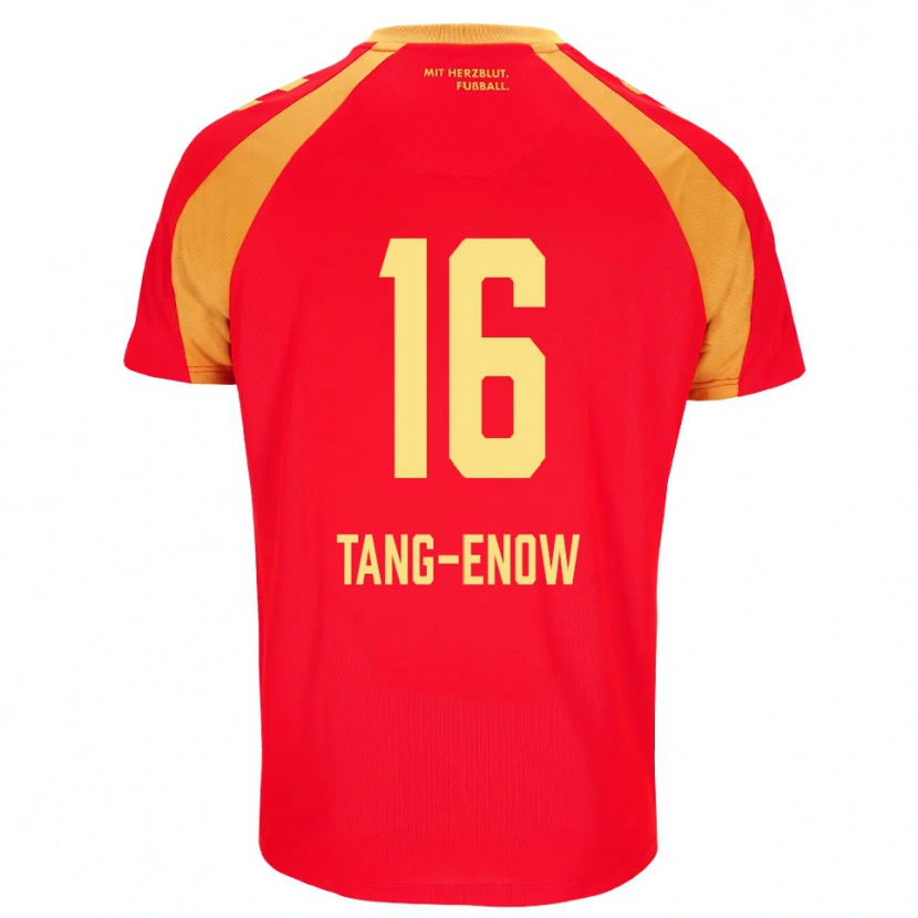 Danxen Børn Jason Tang-Enow #16 Rød Orange Sort Udebane Spillertrøjer 2026/27 Trøje T-Shirt