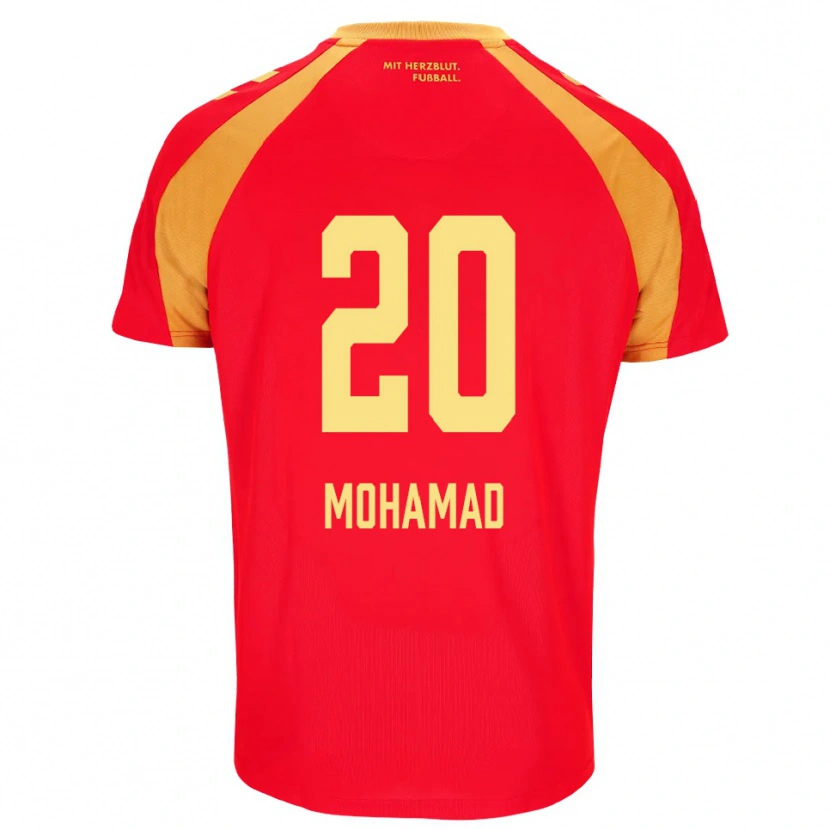 Danxen Børn Hassan Mohamad #20 Rød Orange Sort Udebane Spillertrøjer 2026/27 Trøje T-Shirt
