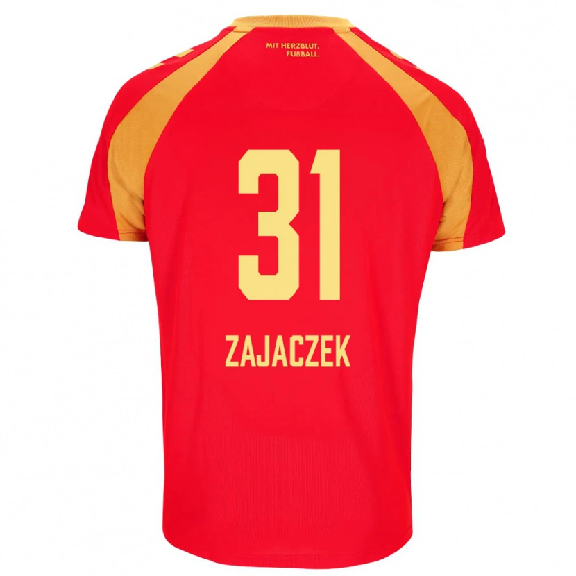 Danxen Børn Arne Zajaczek #31 Rød Orange Sort Udebane Spillertrøjer 2026/27 Trøje T-Shirt
