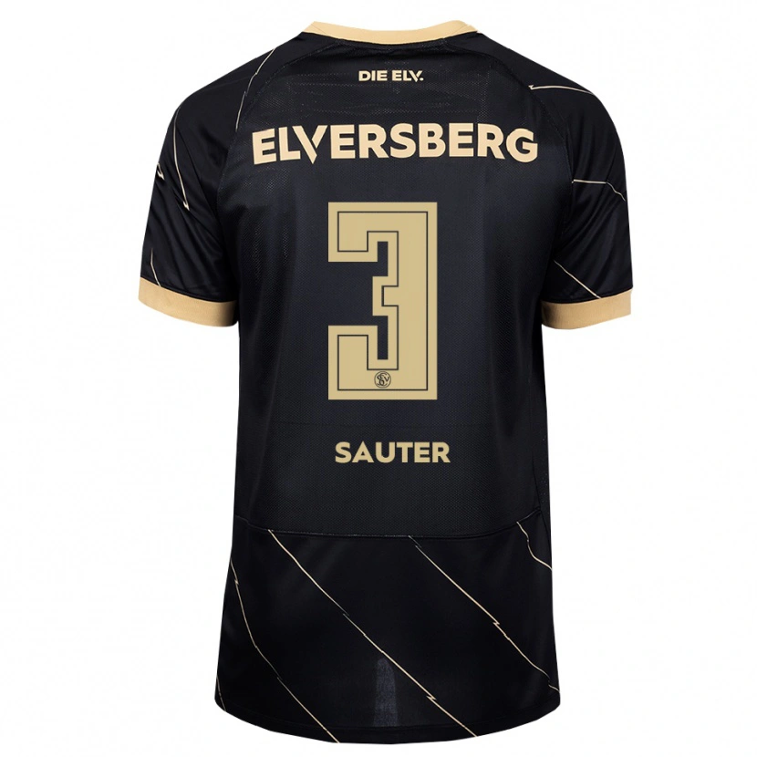 Danxen Børn Luca Sauter #3 Sort Brun Udebane Spillertrøjer 2026/27 Trøje T-Shirt