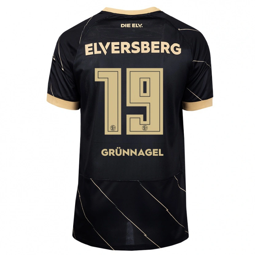 Danxen Børn Lea Grünnagel #19 Sort Brun Udebane Spillertrøjer 2026/27 Trøje T-Shirt