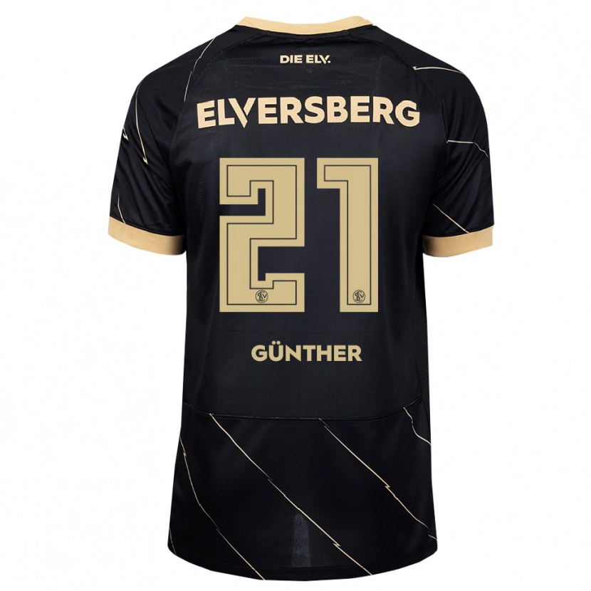 Danxen Børn Lasse Günther #21 Sort Brun Udebane Spillertrøjer 2026/27 Trøje T-Shirt
