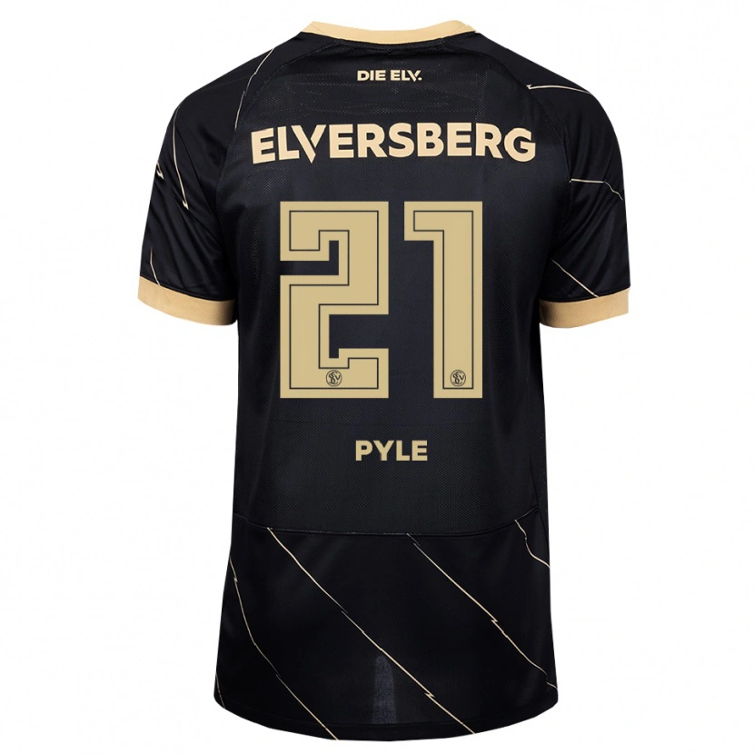 Danxen Børn David Pyle #21 Sort Brun Udebane Spillertrøjer 2026/27 Trøje T-Shirt