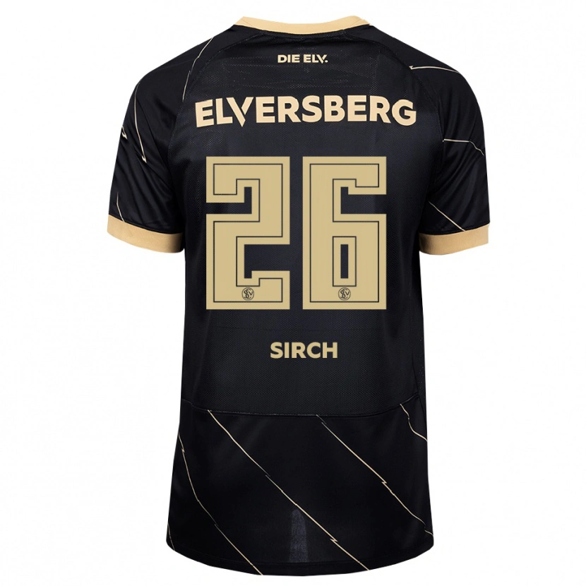 Danxen Børn Luca Sirch #26 Sort Brun Udebane Spillertrøjer 2026/27 Trøje T-Shirt