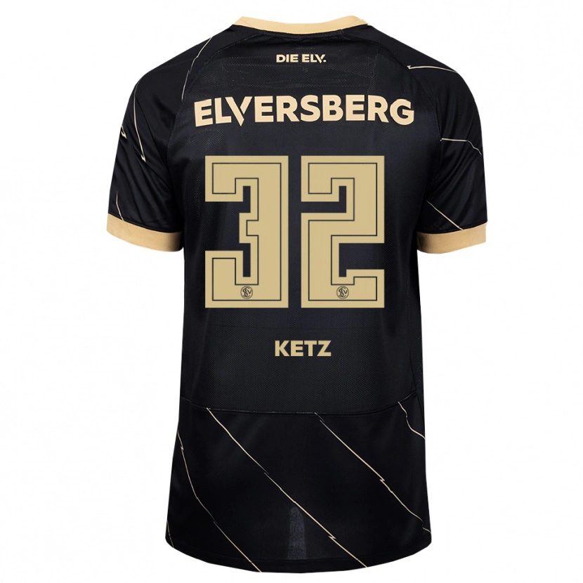 Danxen Børn Maas Ketz #32 Sort Brun Udebane Spillertrøjer 2026/27 Trøje T-Shirt