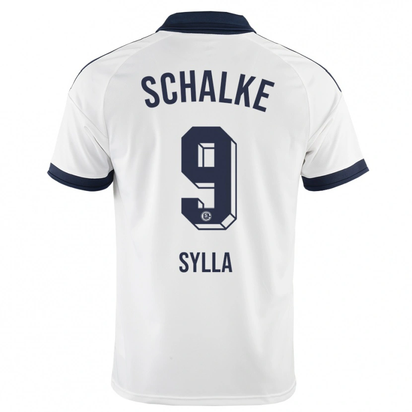 Danxen Børn Moussa Sylla #9 Sort Hvid Udebane Spillertrøjer 2026/27 Trøje T-Shirt