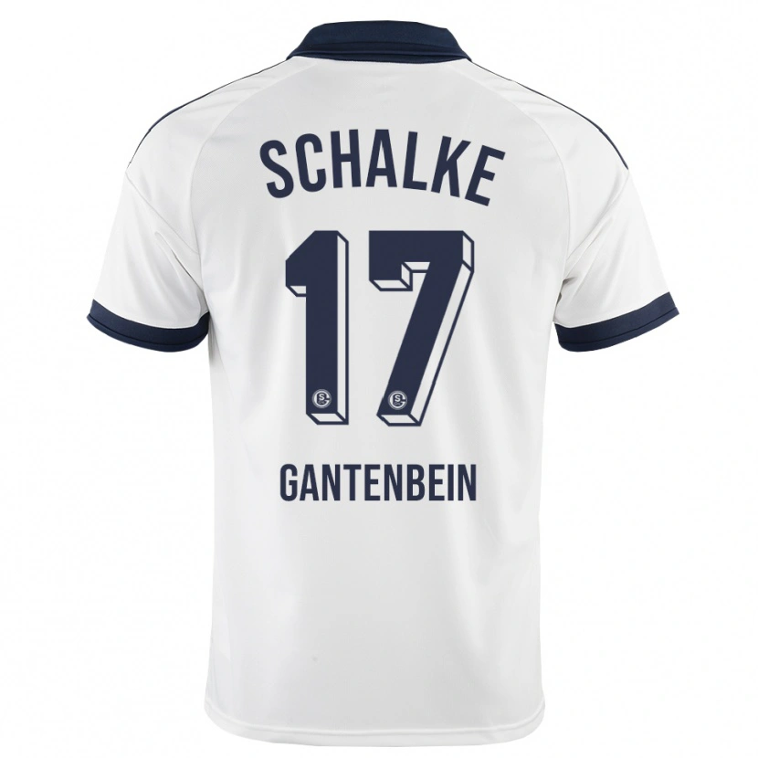 Danxen Børn Adrian Gantenbein #17 Sort Hvid Udebane Spillertrøjer 2026/27 Trøje T-Shirt