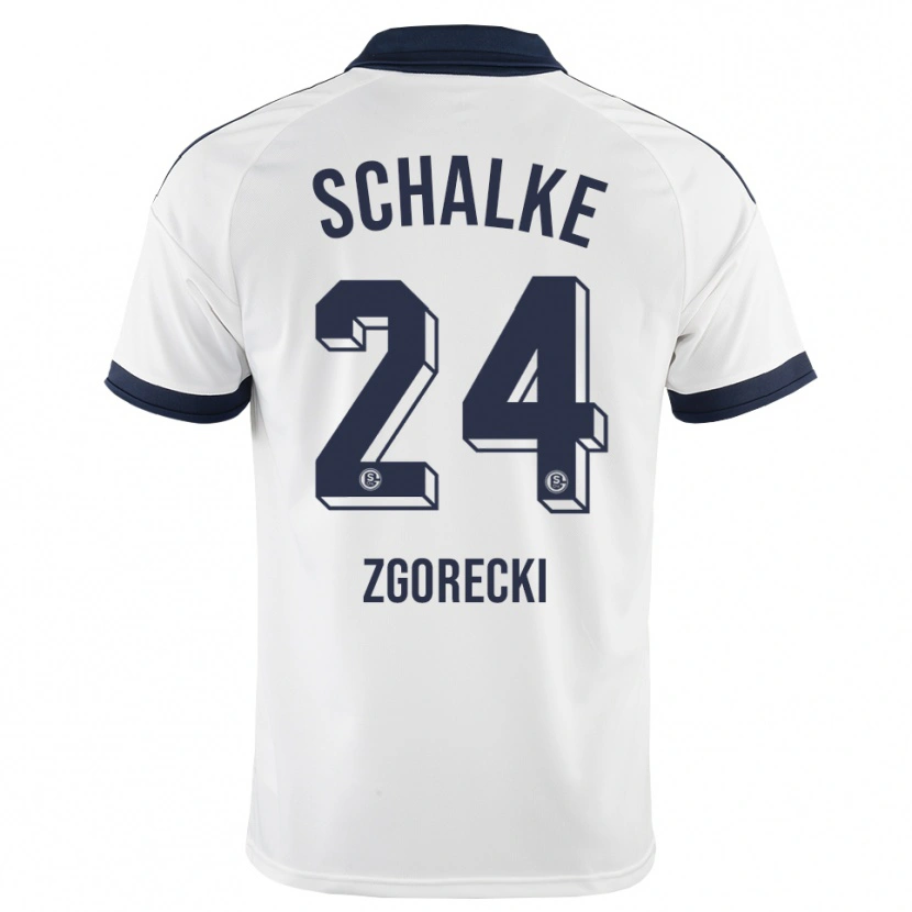 Danxen Børn Jonas Zgorecki #24 Sort Hvid Udebane Spillertrøjer 2026/27 Trøje T-Shirt