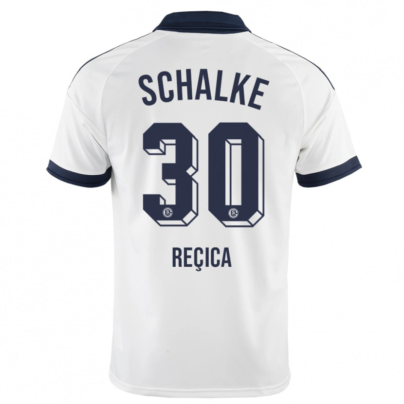 Danxen Børn Besjana Reçica #30 Sort Hvid Udebane Spillertrøjer 2026/27 Trøje T-Shirt