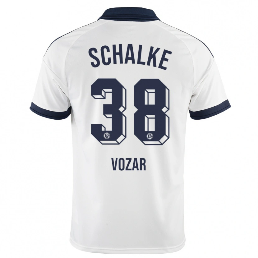 Danxen Børn Luca Vozar #38 Sort Hvid Udebane Spillertrøjer 2026/27 Trøje T-Shirt