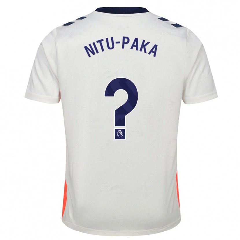 Danxen Børn Chavvy Nitu-Paka #0 Hvid Orange Kongeblå Udebane Spillertrøjer 2026/27 Trøje T-Shirt