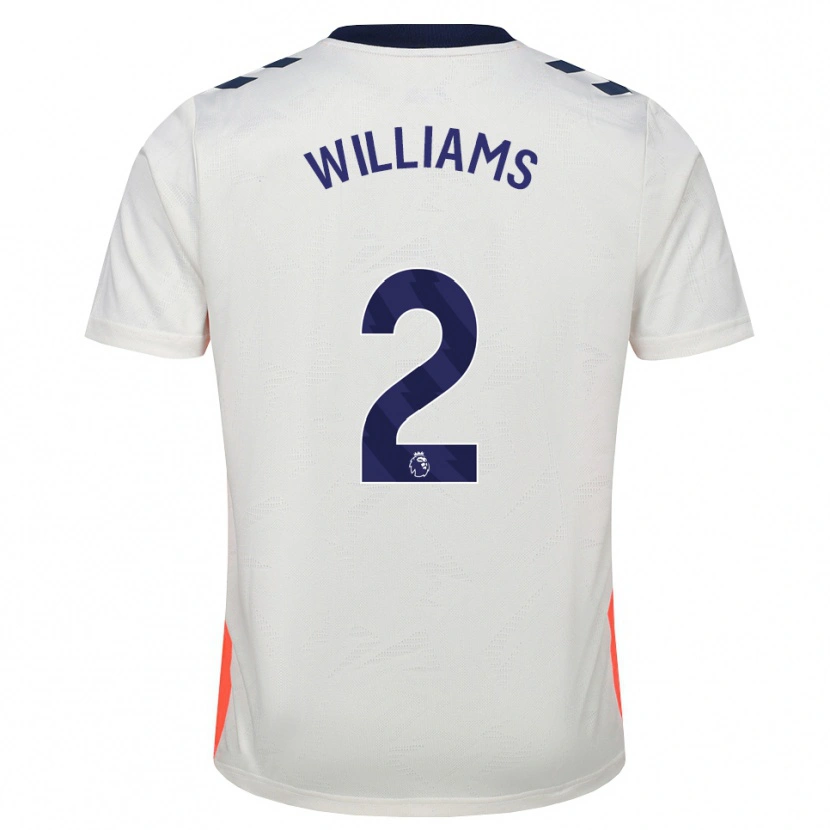Danxen Børn Thomas Williams #2 Hvid Orange Kongeblå Udebane Spillertrøjer 2026/27 Trøje T-Shirt