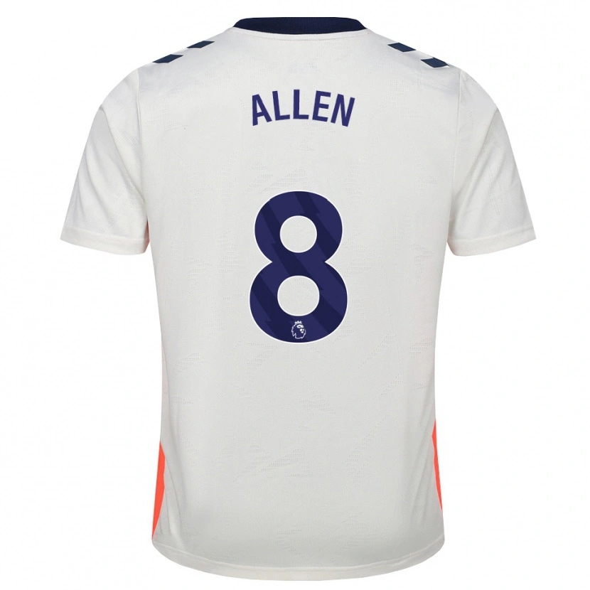 Danxen Børn Jamie Allen #8 Hvid Orange Kongeblå Udebane Spillertrøjer 2026/27 Trøje T-Shirt