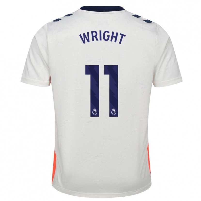 Danxen Børn Haji Wright #11 Hvid Orange Kongeblå Udebane Spillertrøjer 2026/27 Trøje T-Shirt