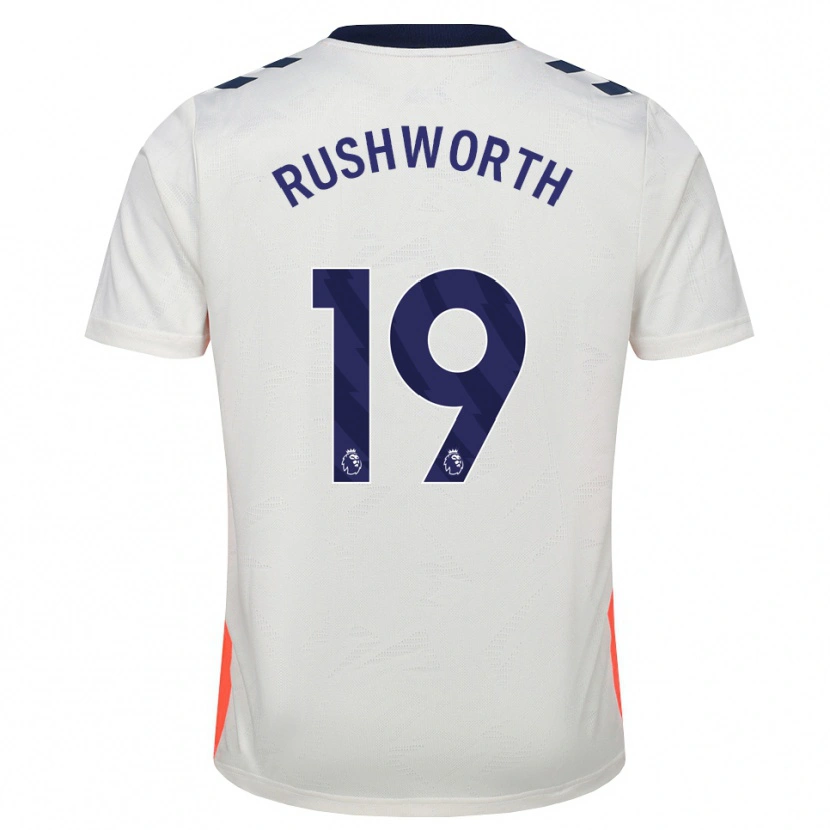 Danxen Børn Carl Rushworth #19 Hvid Orange Kongeblå Udebane Spillertrøjer 2026/27 Trøje T-Shirt