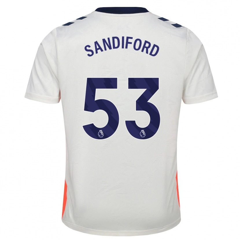 Danxen Børn Greg Sandiford #53 Hvid Orange Kongeblå Udebane Spillertrøjer 2026/27 Trøje T-Shirt