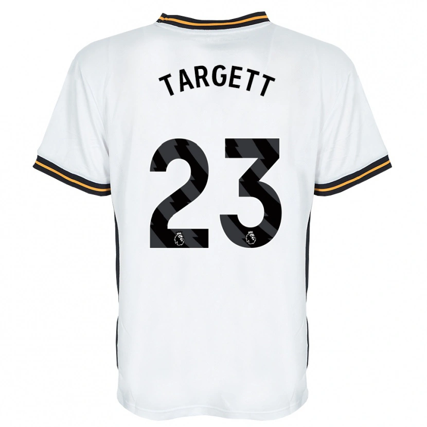 Danxen Børn Matt Targett #23 Hvid Orange Sort Udebane Spillertrøjer 2026/27 Trøje T-Shirt
