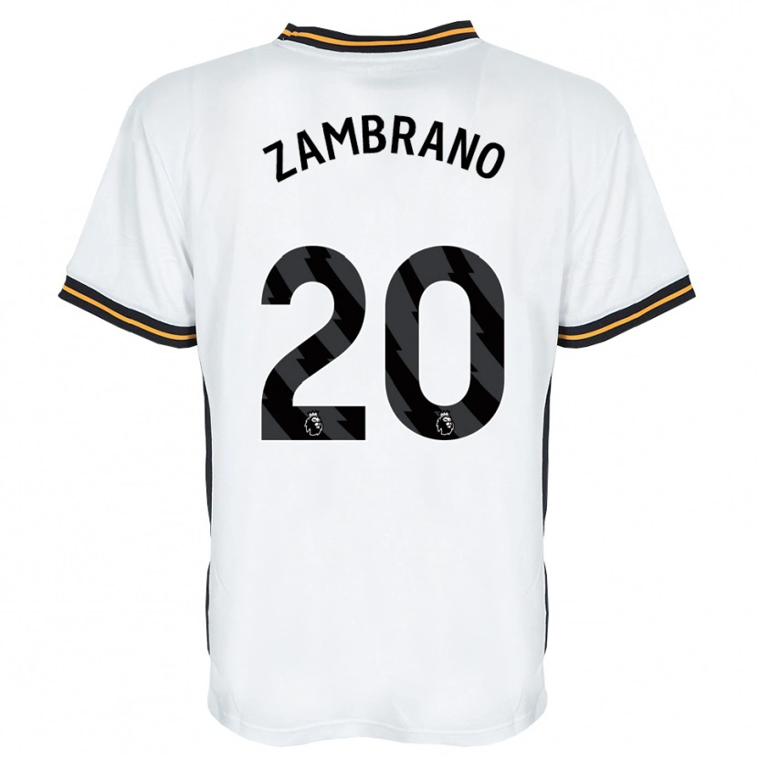 Danxen Børn Óscar Zambrano #20 Hvid Orange Sort Udebane Spillertrøjer 2026/27 Trøje T-Shirt