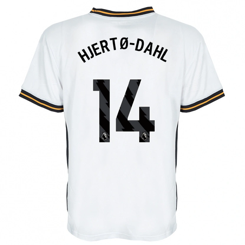 Danxen Børn Jens Hjertø-Dahl #14 Hvid Orange Sort Udebane Spillertrøjer 2026/27 Trøje T-Shirt