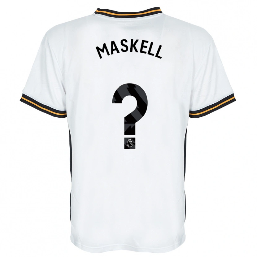 Danxen Børn Alfie Maskell #0 Hvid Orange Sort Udebane Spillertrøjer 2026/27 Trøje T-Shirt
