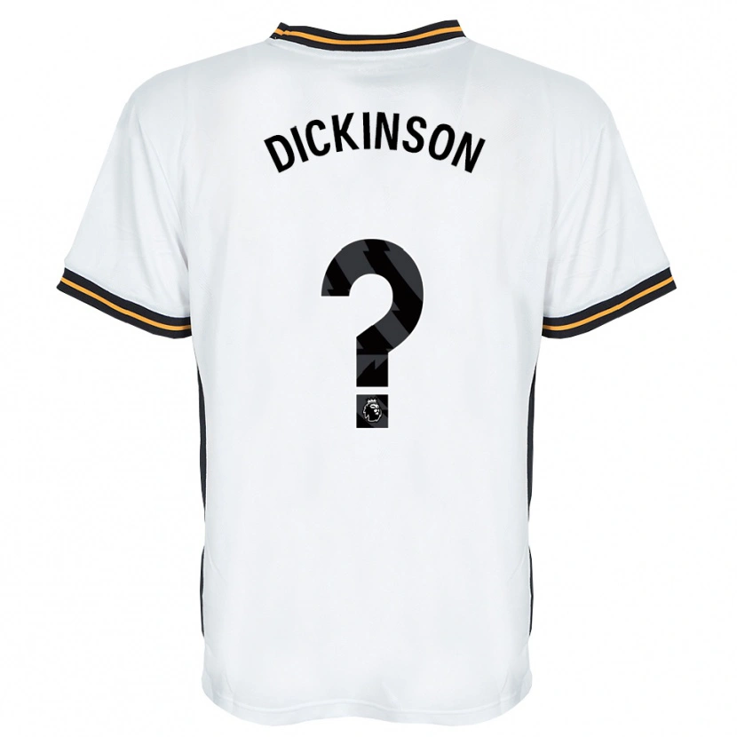 Danxen Børn George Dickinson #0 Hvid Orange Sort Udebane Spillertrøjer 2026/27 Trøje T-Shirt