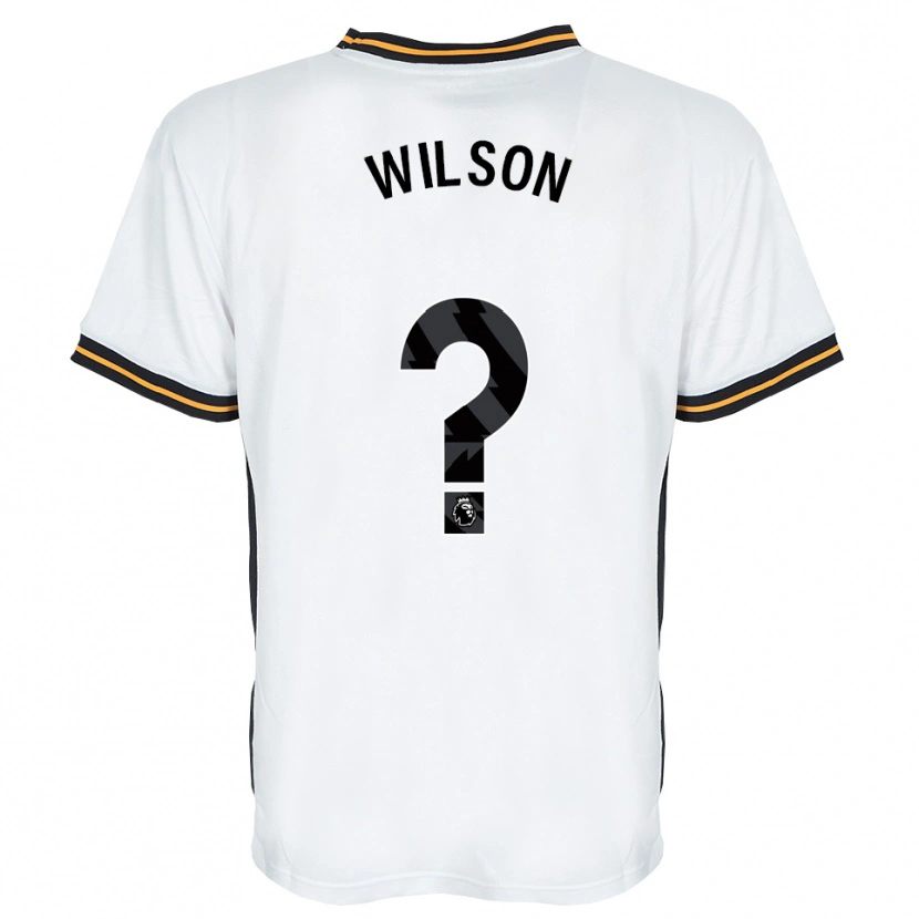 Danxen Børn George Wilson #0 Hvid Orange Sort Udebane Spillertrøjer 2026/27 Trøje T-Shirt