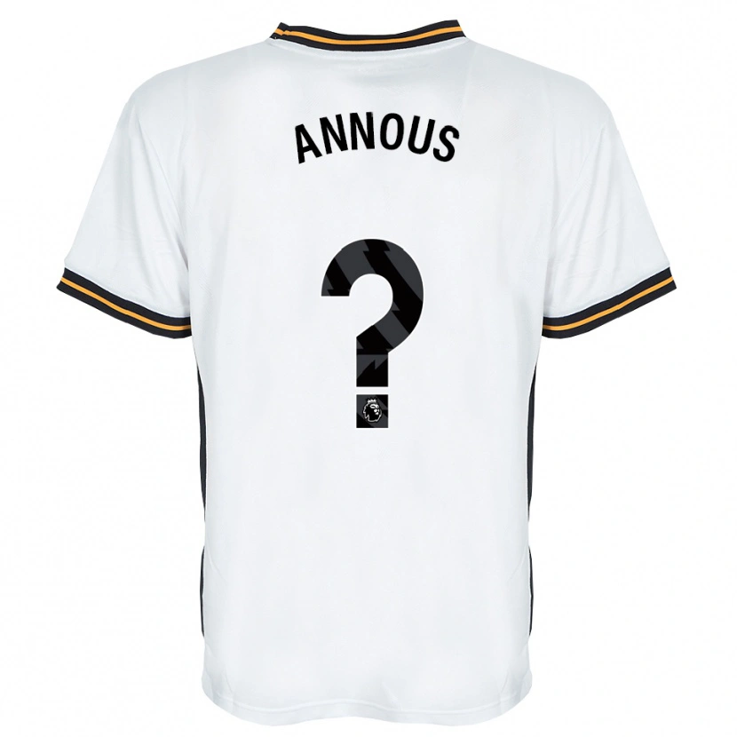 Danxen Børn Brandon Annous #0 Hvid Orange Sort Udebane Spillertrøjer 2026/27 Trøje T-Shirt