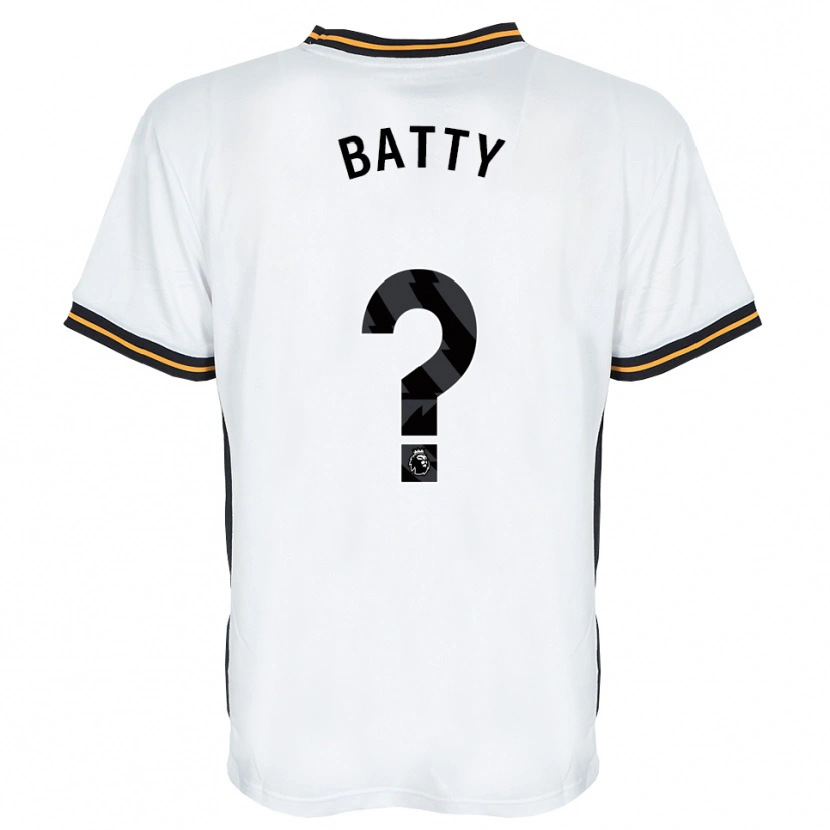 Danxen Børn Joe Batty #0 Hvid Orange Sort Udebane Spillertrøjer 2026/27 Trøje T-Shirt