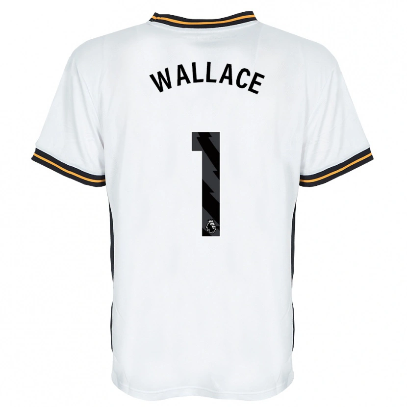 Danxen Børn Abbi Wallace #1 Hvid Orange Sort Udebane Spillertrøjer 2026/27 Trøje T-Shirt
