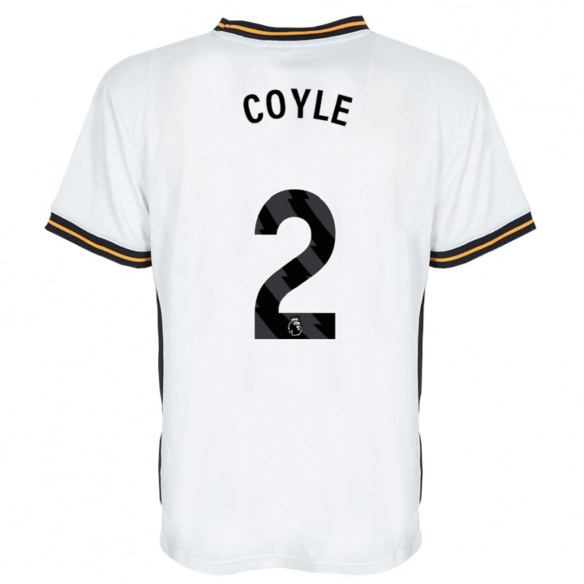 Danxen Børn Lewie Coyle #2 Hvid Orange Sort Udebane Spillertrøjer 2026/27 Trøje T-Shirt