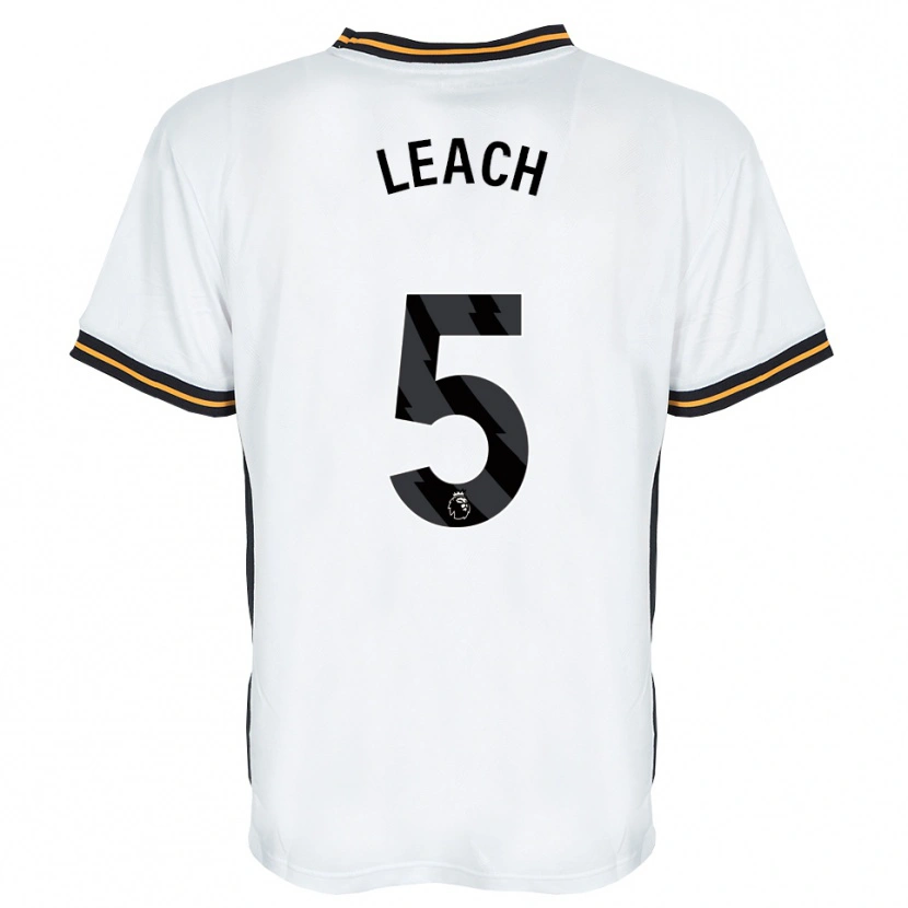 Danxen Børn Charlie Leach #5 Hvid Orange Sort Udebane Spillertrøjer 2026/27 Trøje T-Shirt