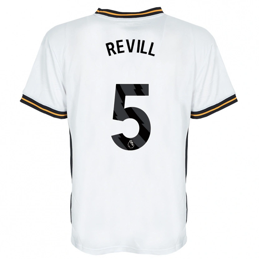 Danxen Børn Harry Revill #5 Hvid Orange Sort Udebane Spillertrøjer 2026/27 Trøje T-Shirt