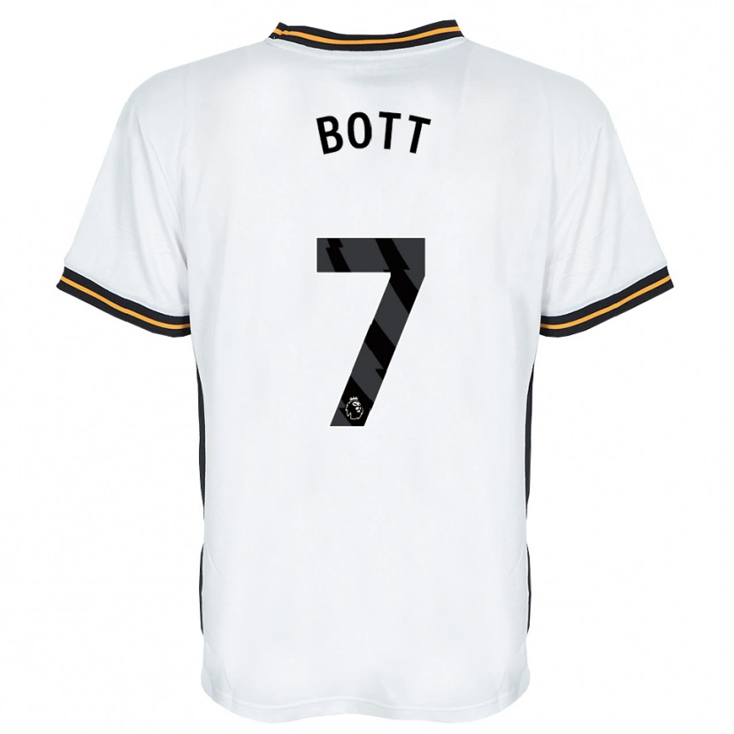 Danxen Børn Liberty Bott #7 Hvid Orange Sort Udebane Spillertrøjer 2026/27 Trøje T-Shirt