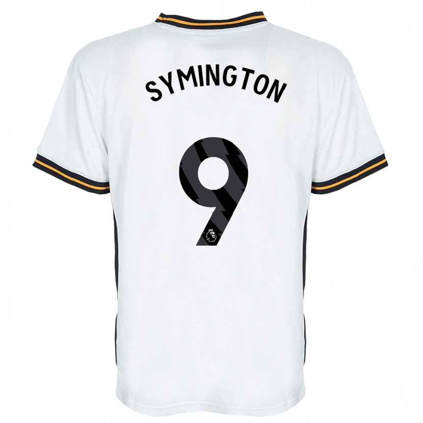 Danxen Børn Jo Symington #9 Hvid Orange Sort Udebane Spillertrøjer 2026/27 Trøje T-Shirt