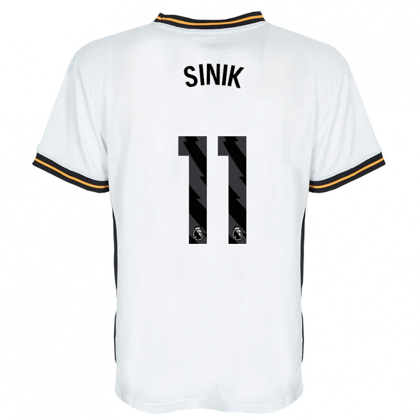 Danxen Børn Doğukan Sinik #11 Hvid Orange Sort Udebane Spillertrøjer 2026/27 Trøje T-Shirt