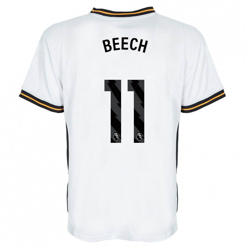 Danxen Børn Rebecca Beech #11 Hvid Orange Sort Udebane Spillertrøjer 2026/27 Trøje T-Shirt