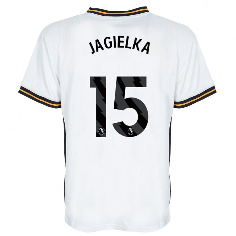 Danxen Børn Zac Jagielka #15 Hvid Orange Sort Udebane Spillertrøjer 2026/27 Trøje T-Shirt