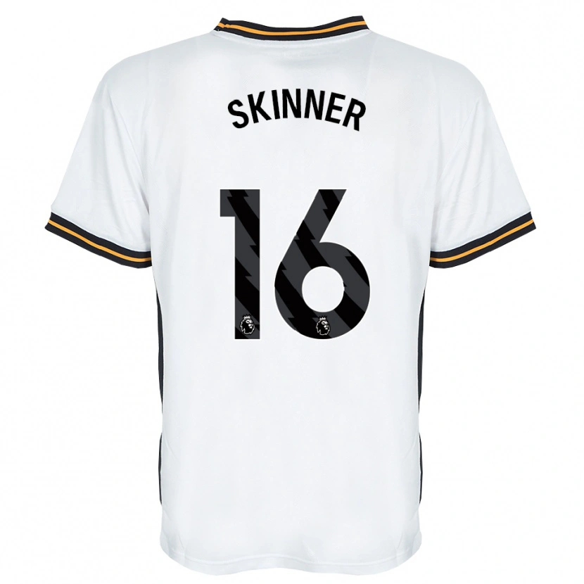 Danxen Børn Harley Skinner #16 Hvid Orange Sort Udebane Spillertrøjer 2026/27 Trøje T-Shirt