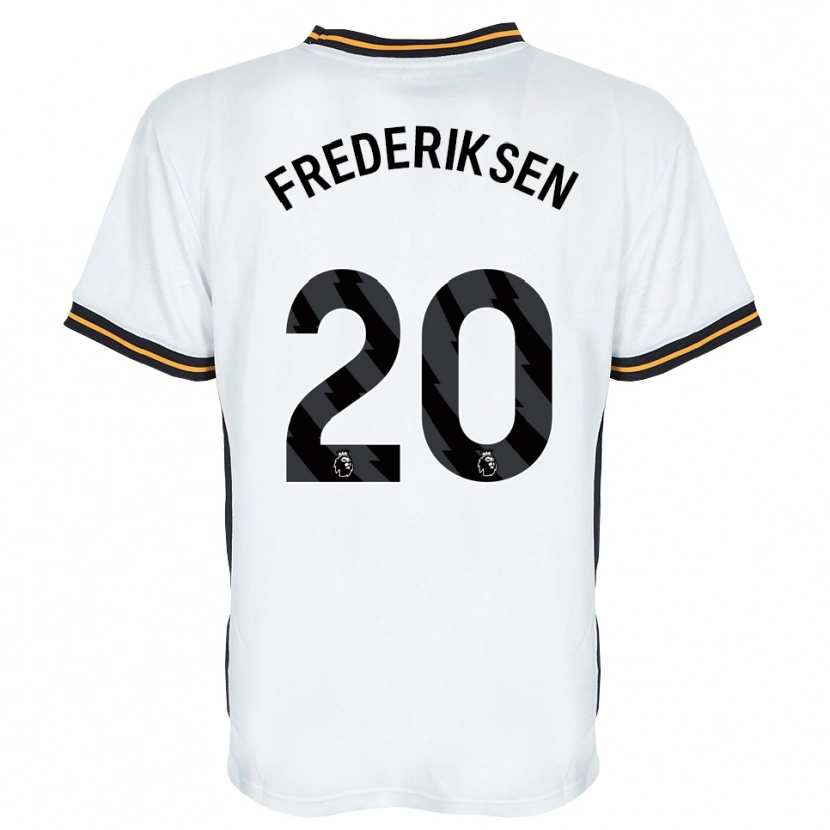 Danxen Børn Abbey Frederiksen #20 Hvid Orange Sort Udebane Spillertrøjer 2026/27 Trøje T-Shirt