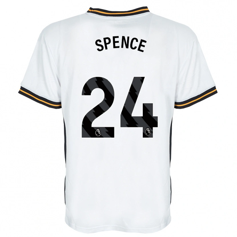 Danxen Børn Emily Spence #24 Hvid Orange Sort Udebane Spillertrøjer 2026/27 Trøje T-Shirt