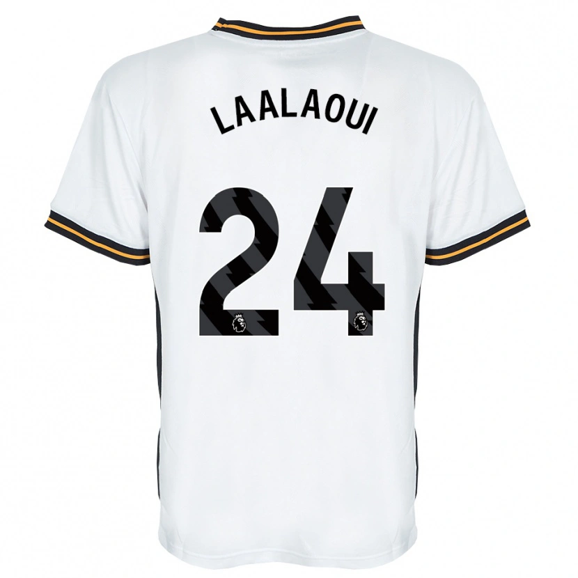 Danxen Børn Reda Laalaoui #24 Hvid Orange Sort Udebane Spillertrøjer 2026/27 Trøje T-Shirt