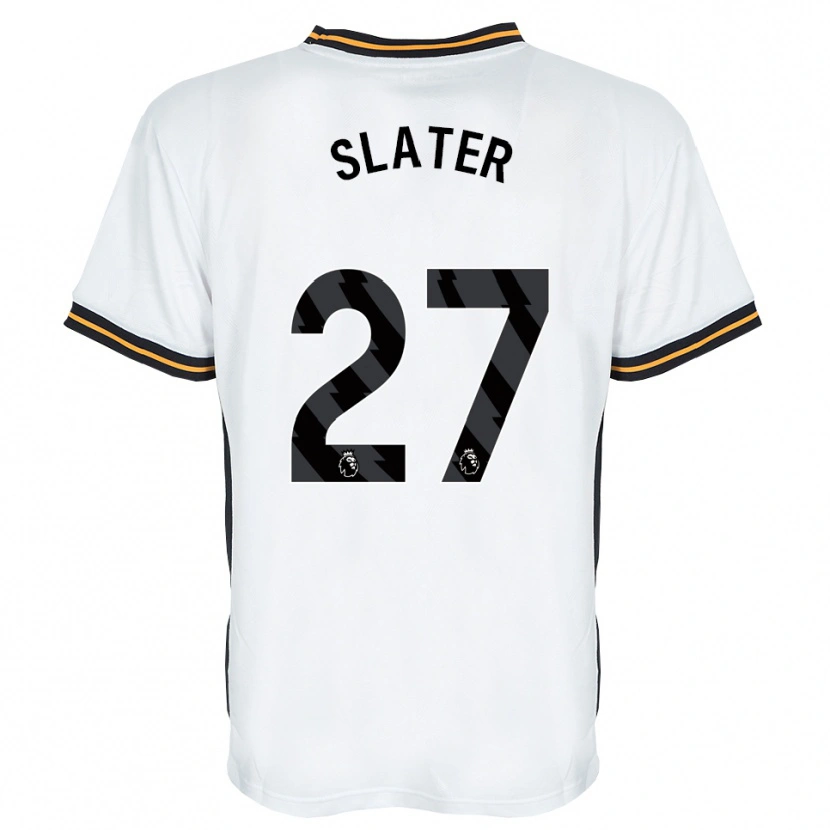 Danxen Børn Regan Slater #27 Hvid Orange Sort Udebane Spillertrøjer 2026/27 Trøje T-Shirt