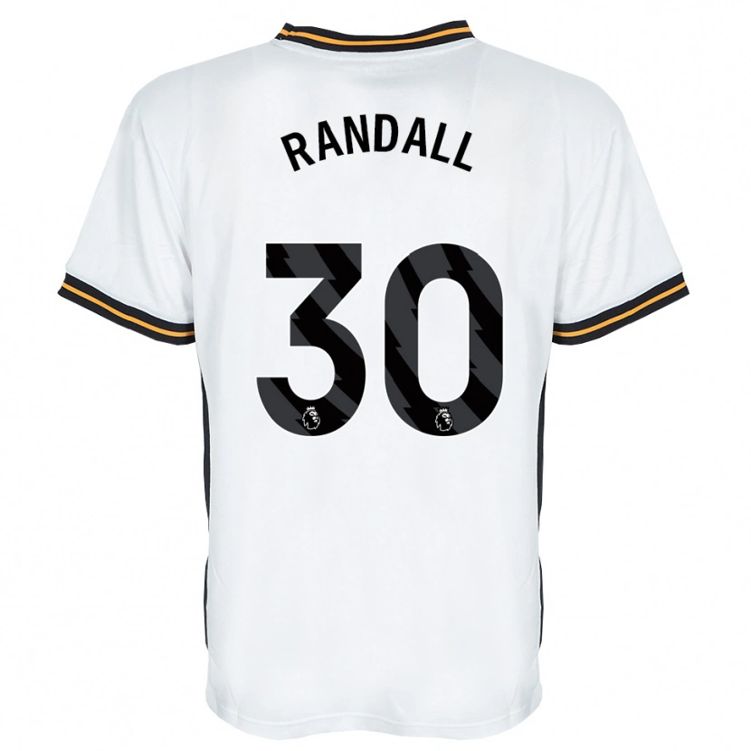 Danxen Børn Jennifer Randall #30 Hvid Orange Sort Udebane Spillertrøjer 2026/27 Trøje T-Shirt