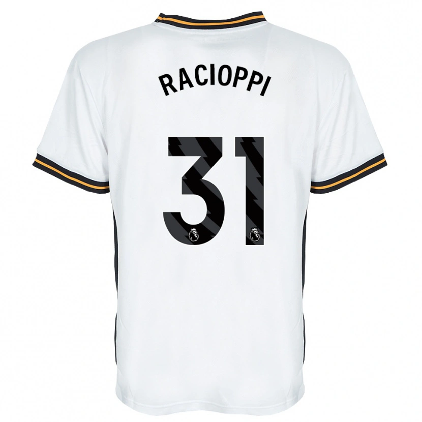 Danxen Børn Anthony Racioppi #31 Hvid Orange Sort Udebane Spillertrøjer 2026/27 Trøje T-Shirt