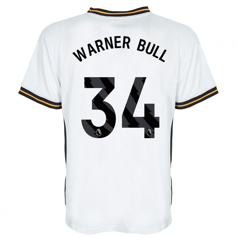 Danxen Børn Lucy Warner-Bull #34 Hvid Orange Sort Udebane Spillertrøjer 2026/27 Trøje T-Shirt