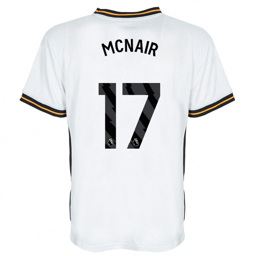 Danxen Børn Paddy Mcnair #17 Hvid Orange Sort Udebane Spillertrøjer 2026/27 Trøje T-Shirt