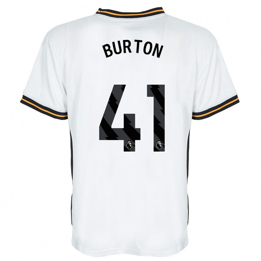 Danxen Børn Jess Burton #41 Hvid Orange Sort Udebane Spillertrøjer 2026/27 Trøje T-Shirt