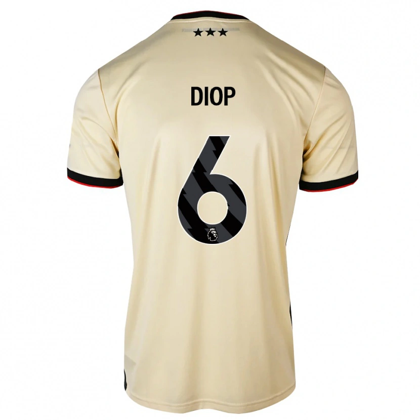 Danxen Børn Issa Diop #6 Citronchiffon Sort Rød Udebane Spillertrøjer 2026/27 Trøje T-Shirt