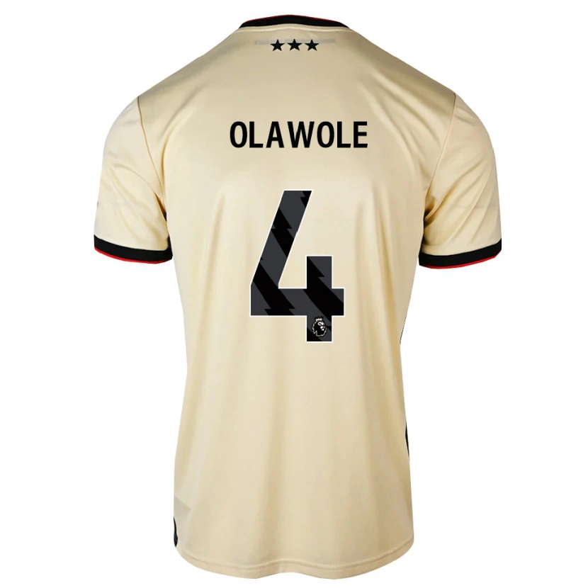 Danxen Børn Kellyan Olawole #4 Citronchiffon Sort Rød Udebane Spillertrøjer 2026/27 Trøje T-Shirt